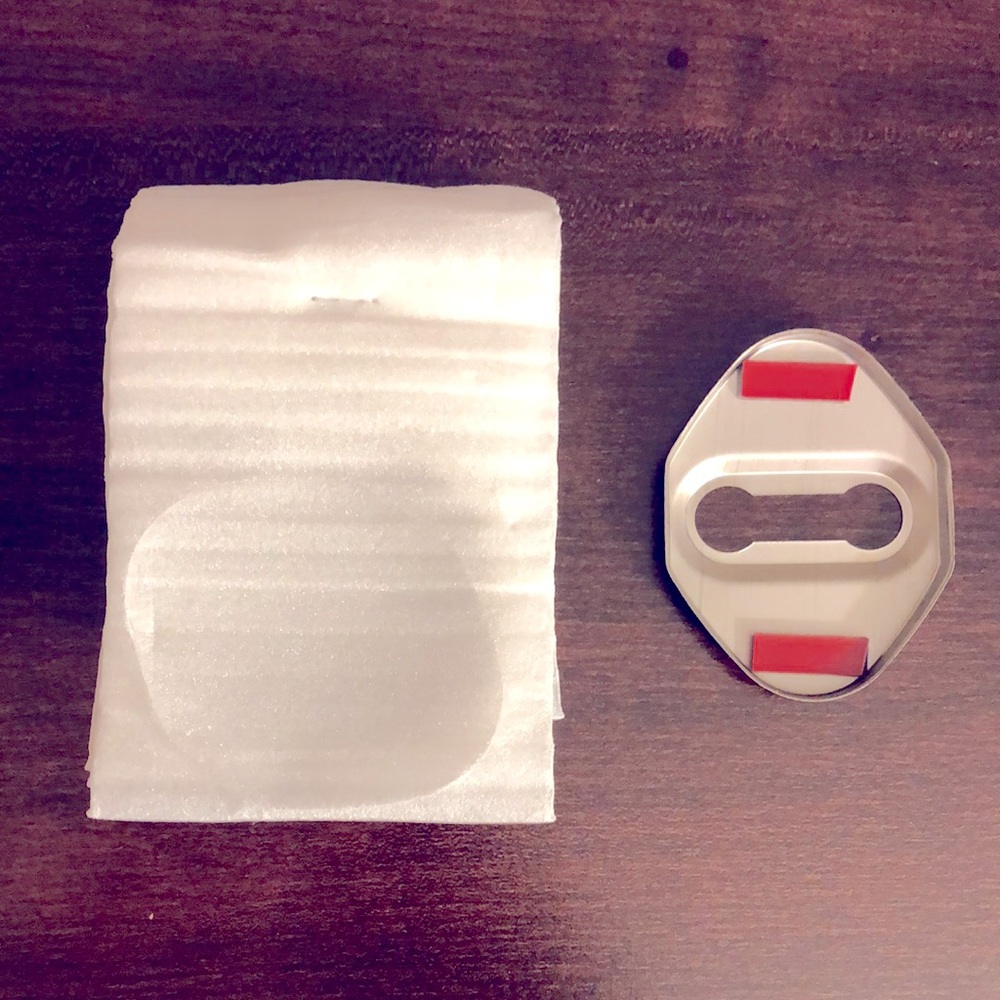 Honda Civic Accord CR-V Stainless Steel Door Lock Door Striker Cover Set of 4 - Picture 5 of 10